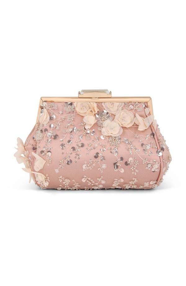 ジュウェルダグレイミシュカ レディース バッグ Jewel Badgley Mischka Bea Couture Pouch Clutch English Rose