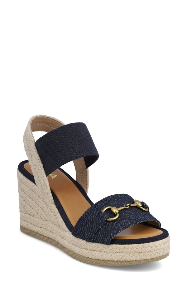 ミア レディース シューズ 踵 サンダル MIA Barossa Wedge Sandal Navy 米国海軍