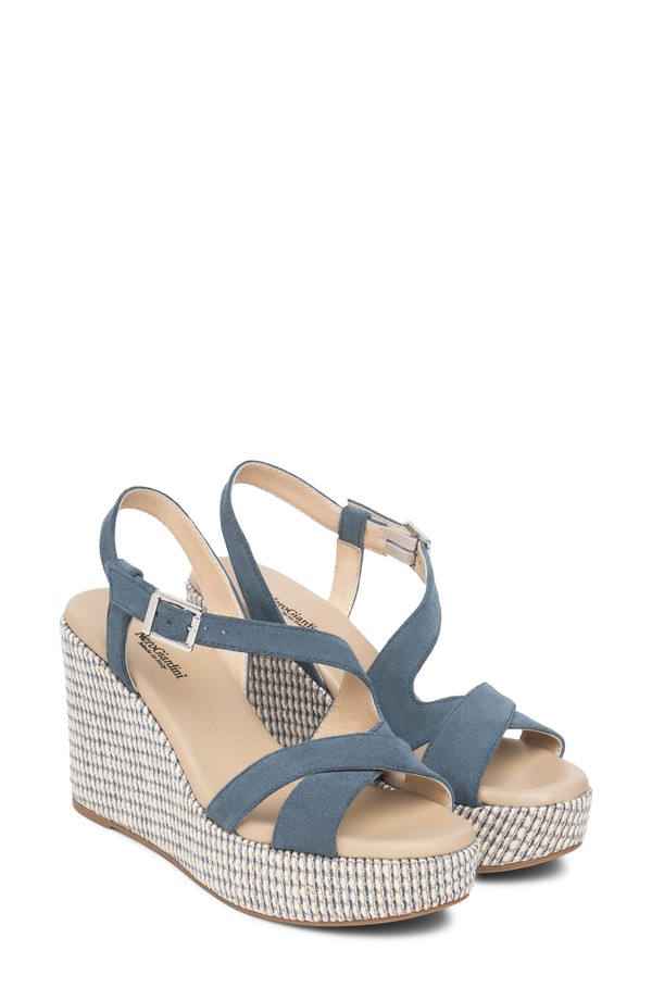 ネーロ ジャルディーニ レディース シューズ 踵 プラットホーム サンダル NeroGiardini Slingback Platform Wedge Sandal Denim ジーンズ