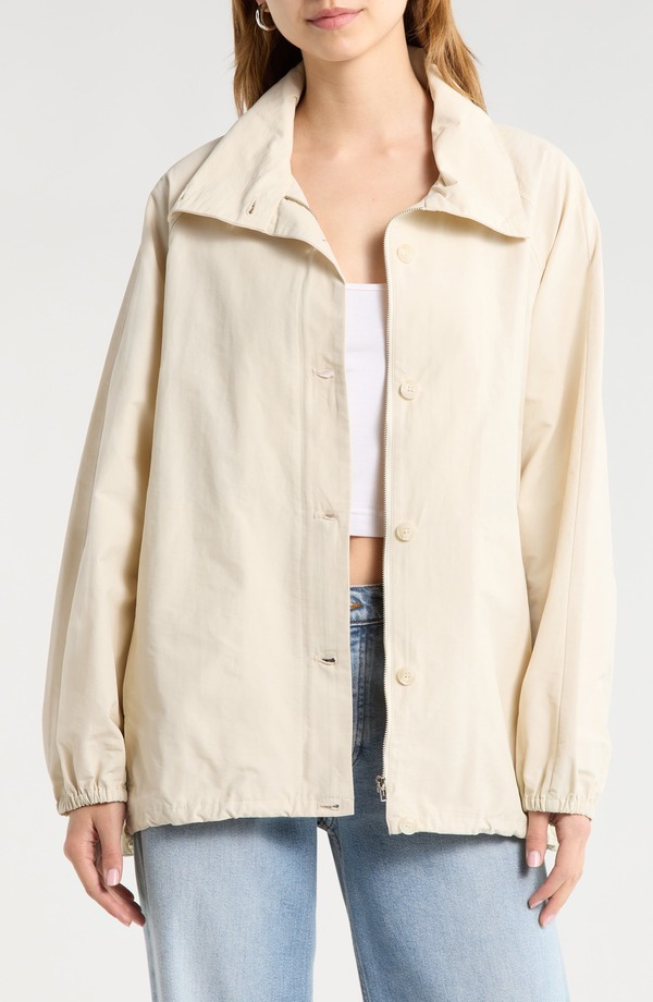 アストール レディース アクセサリー マフラー・ストール・スカーフ スタンドネック ジャケット ASTR the Label Yareli Oversize Funnel Neck Jacket Bone