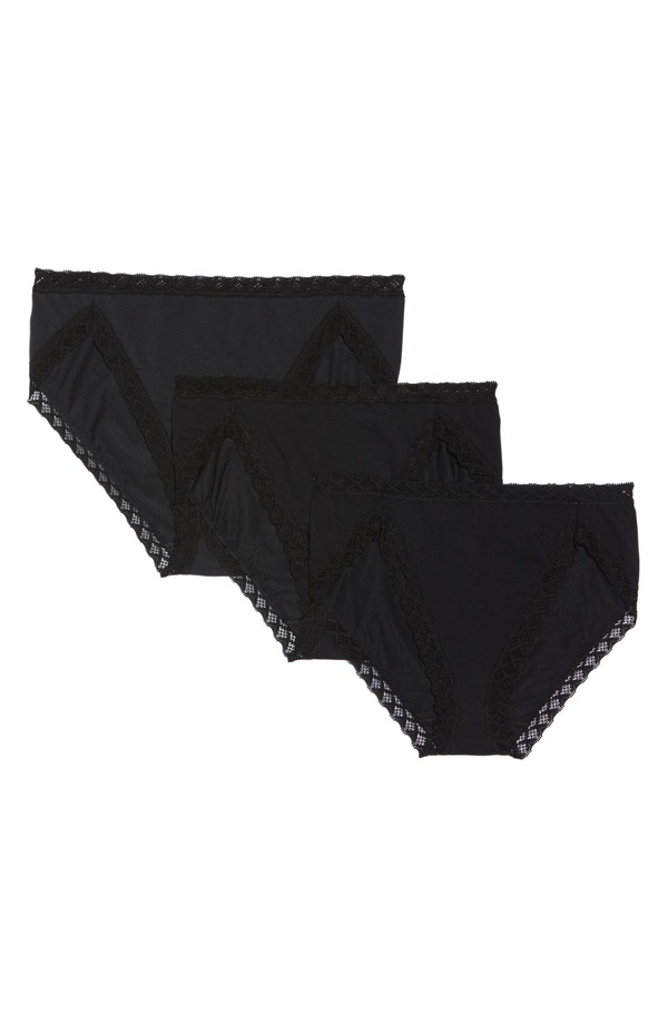 ナトリ レディース アンダーウェア パンツ Natori Bliss 3-Pack French Cut Briefs Black ブラック｜ReVida 店 15,194円