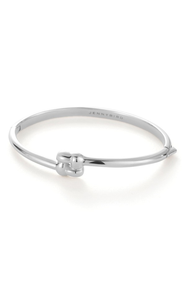 ジェニーバード レディース アクセサリー ブレスレット・バングル・アンクレット JENNY BIRD Slim Woven Square Bangle Platinum|ReVida 店