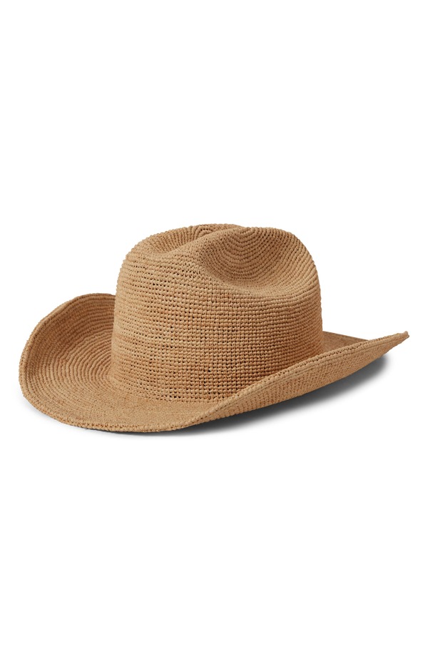 ブリクス米トン レディース 付属品 かぶり笠 Brixton Odessa Packable Straw Cowboy Hatan タン