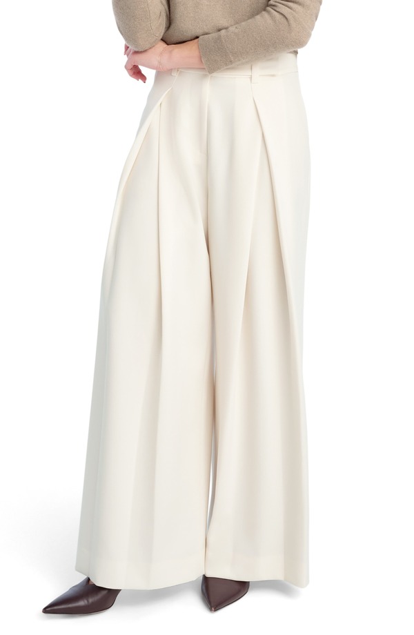 フェイバリット ドーター レディース ボトムス レギンス ワイドレッグ パンツ Favorite Daughter Pleats for Days Wide Leg Pants Ivory アイボリー