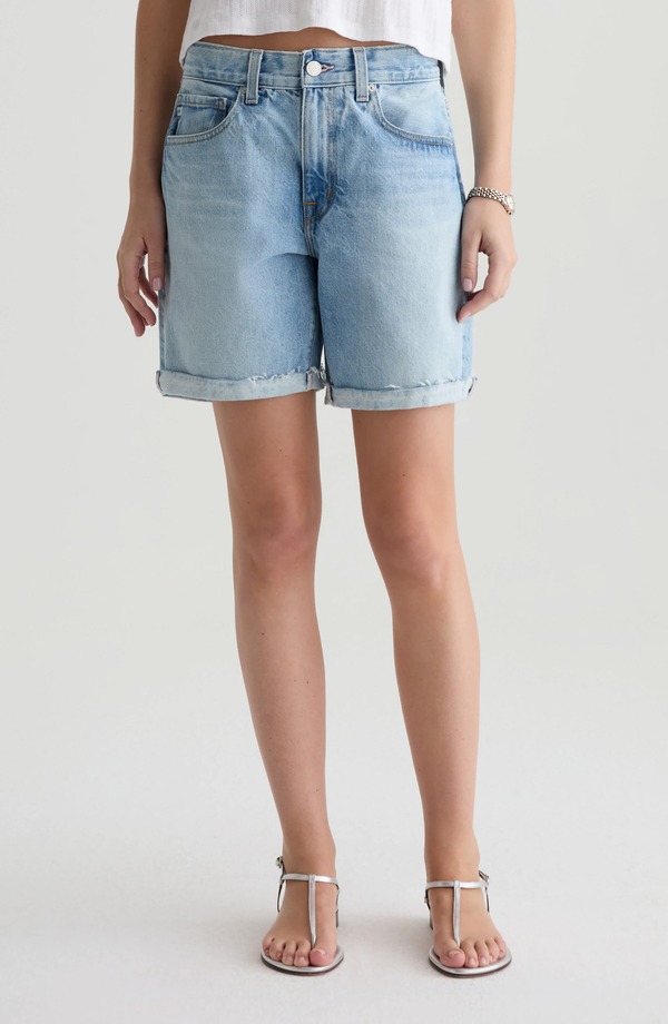 エージー レディース ボトムス ジーンズズボン下 遊撃手ズボン下 AG Ex-Boyfriend Mid Thigh Denim Cutoff Shortsoft Focus ジーンズ