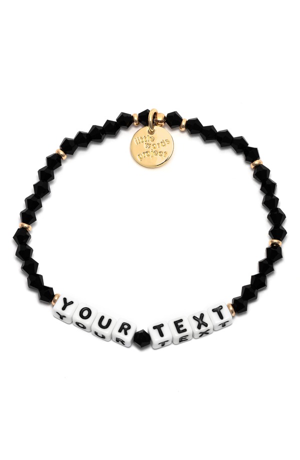 リトルワーズプロジェクト レディース アクセサリー ブレスレット・バングル・アンクレット Little Words Project Jet Black Custom Beaded Stretch Bracelet Black ブラック|ReVida 店