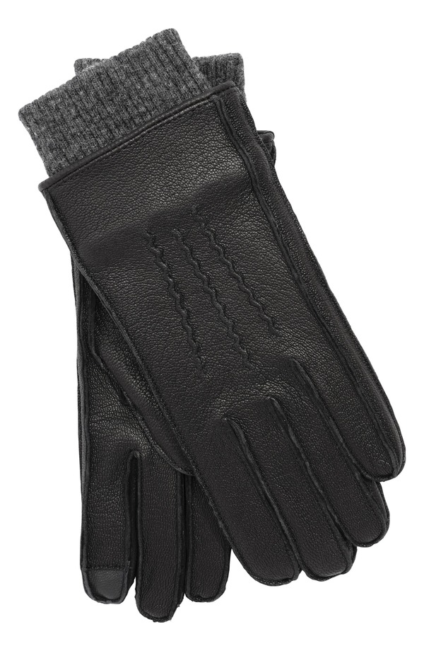 ファレティ レディース アクセサリー 手袋 レザー Faherty Mixed Media Leather Gloves Black ブラック