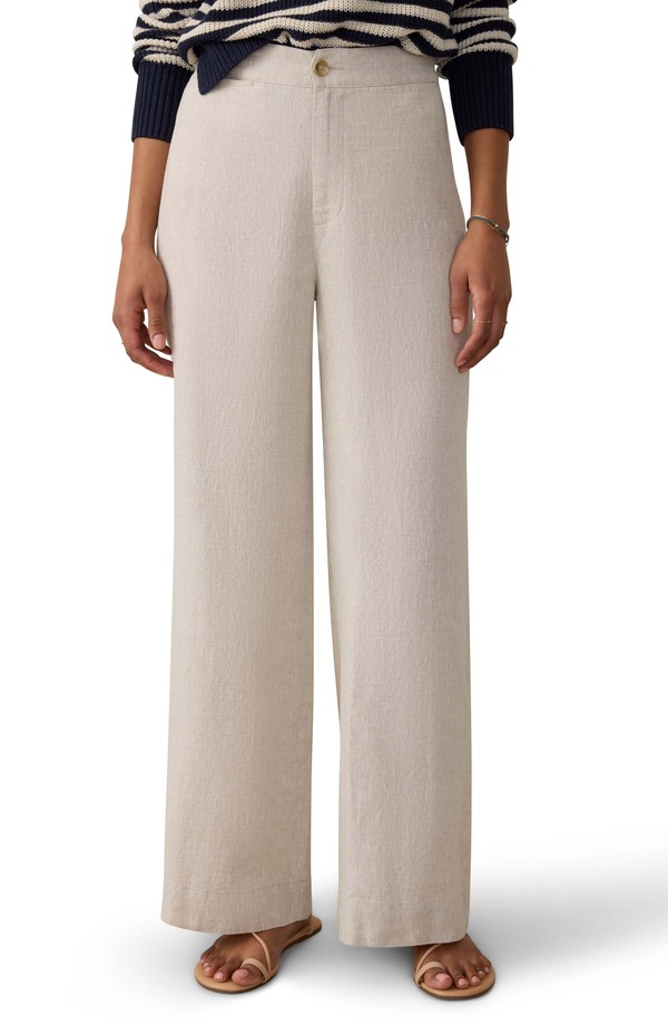ファレティ レディース ボトムス レギンス ワイドレッグ ズボン下 リネン Faherty Sun Strider Wide Leg Linen Pants Flax