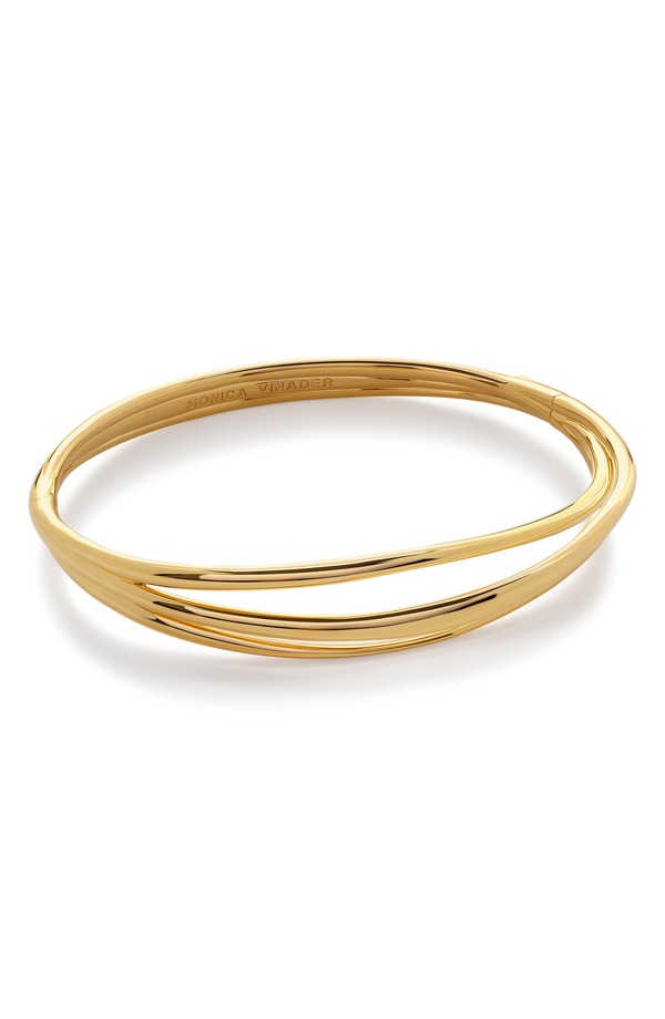 モニカヴィナダー レディース アクセサリー ブレスレット・バングル・アンクレット Monica Vinader Nura Wrap Bangle 18Ct Gold Vermeil ゴールド