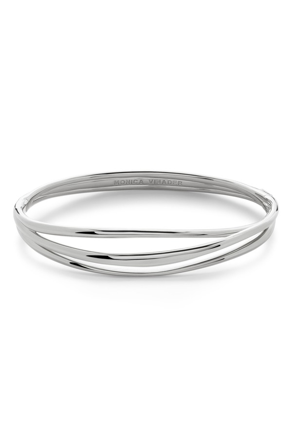 モニカヴィナダー レディース アクセサリー ブレスレット・バングル・アンクレット Monica Vinader Nura Wrap Bangle Sterling Silver シルバー
