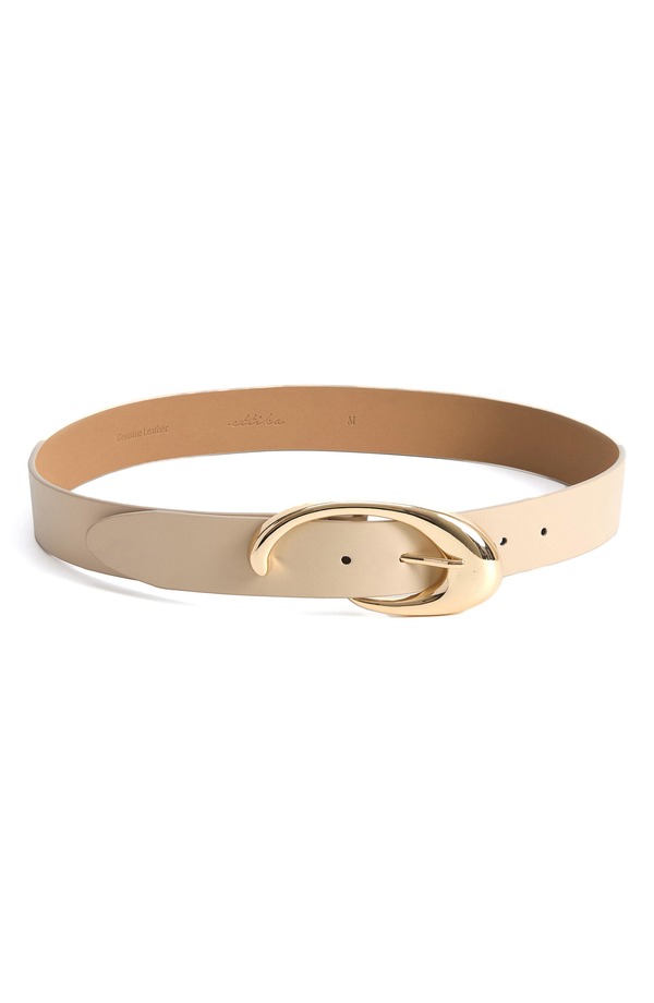 エティカ レディース アクセサリー ベルト レザー Ettika Sculpted Flow Leather Belt Ivory アイボリー|ReVida 店