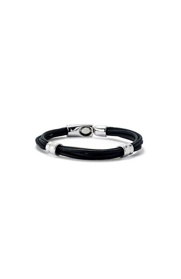 ウノデ 50 レディース アクセサリー ブレスレット・バングル・アンクレット レザー UNODE50 Double Wrap Leather Bracelet Silver シルバー｜ReVida 店
