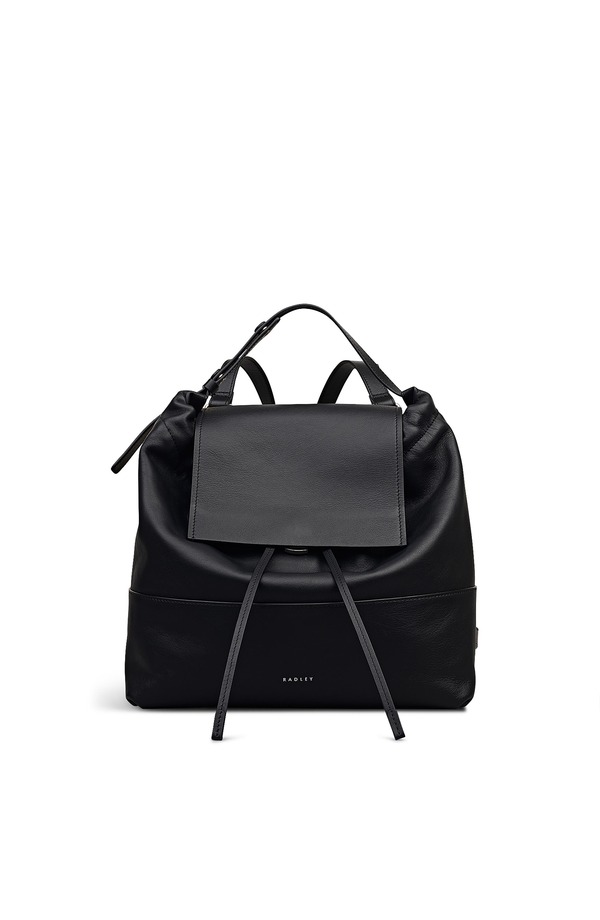 ラドリー レディース 御徒面子 うしろ側風呂敷き包み・背嚢 Radley The Portobello Medium Drawstring Backpack Black 黒いこと