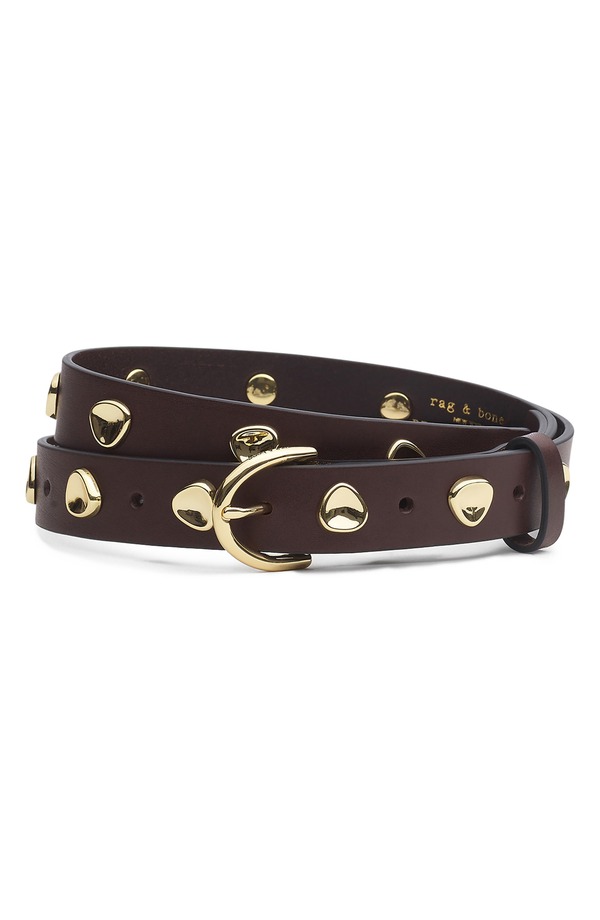 ラグアンドボーン レディース 付属物 胴締め なめし革 rag \u0026 bone Brynn Leather Belt Dark Espresso ベルト・サスペンダー-レディースベルト