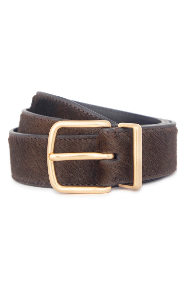 ヴィンス レディース 付属物 胴締め Vince Genuine Calf Hair Belt Cacao Brown 赤銅色 バッグ・小物・ブランド雑貨-レディースベルト