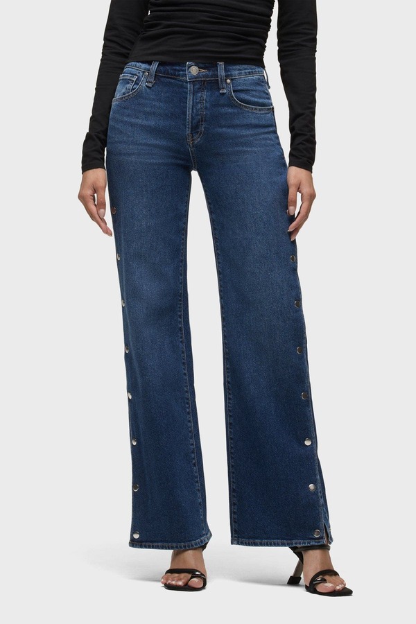 ハドソンジーンズ レディース ボトムス レギンス ワイドレッグ Hudson Jeans Rosie Side Seam Snaps Wide Leg Deep Ray