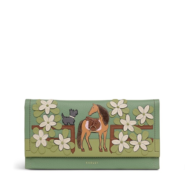 ラドリー レディース 付属品 紙入れ Radley Lunar New Year - Spring 2026 Large Flapover Wallet Pistachio