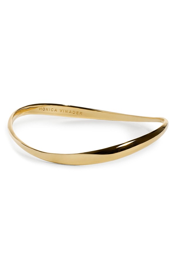 モニカヴィナダー レディース アクセサリー ブレスレット・バングル・アンクレット Monica Vinader Swirl Bangle 18K Gold Vermeil ゴールド