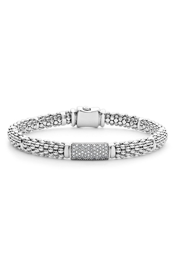 ラゴス レディース アクセサリー ブレスレット・バングル・アンクレット LAGOSignature Caviar Pav Diamond Bracelet Silver Diamond シルバー