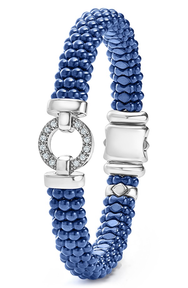 ラゴス レディース アクセサリー ブレスレット・バングル・アンクレット LAGOS Blue Caviar Diamond & Ceramic Rope Bracelet Marine ブルー