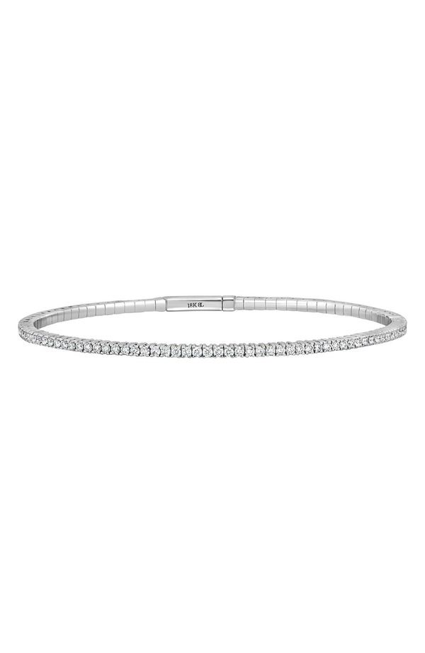 ボニー レヴィ レディース アクセサリー ブレスレット・バングル・アンクレット Bony Levy Audrey 18K Gold Flexible Bracelet 18K White Gold/ Diamond ホワイト｜ReVida 店