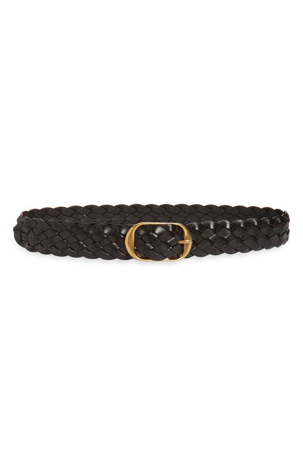 ニリロータン レディース 付属物 三尺帯 なめし革 Nili Lotanili Braided Leather Belt Dark Brown 赤銅色