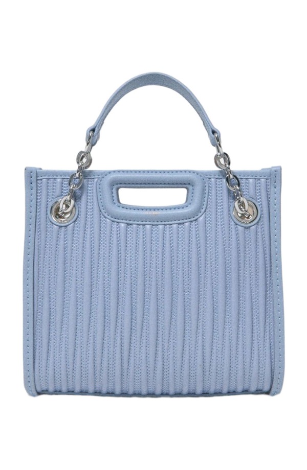 マージュ レディース バッグ キルティング ミニ レザー maje Mini quilted leather tote bag Blue Sky ブルー