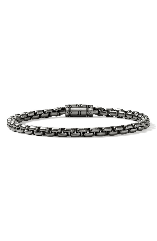 ジョン・ハーディー レディース アクセサリー ブレスレット・バングル・アンクレット John Hardy Box Chain Bracelet 4.8mm Dark Silver シルバー