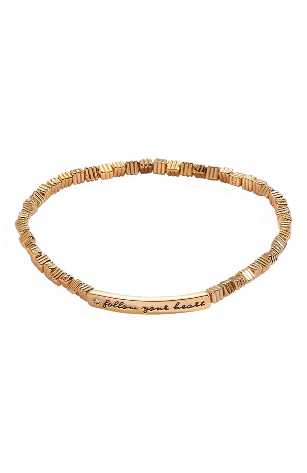 アレックスアンドアニ レディース アクセサリー ブレスレット・バングル・アンクレット Alex and Ani Follow Your Heart Stretch Bracelet Gold ゴールド