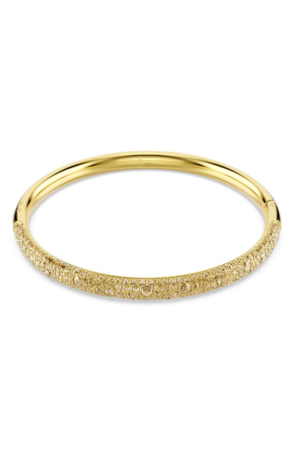 スワロフスキー レディース アクセサリー ブレスレット・バングル・アンクレット Swarovski Sublima Crystal Hinged Bangle Bracelet Gold ゴールド｜ReVida 店