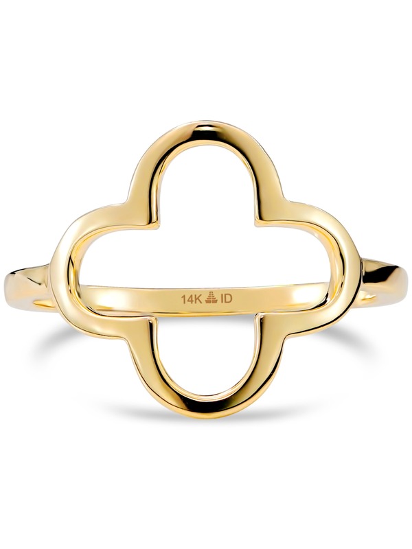 デヴァタ レディース アクセサリー 指輪 DEVATA Clovering in 14K Yellow Gold イエロー