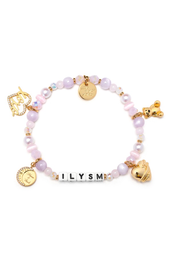 リトルワーズプロジェクト レディース アクセサリー ブレスレット・バングル・アンクレット Little Words Project ILYSM Beaded Stretch Bracelet White ホワイト｜ReVida 店