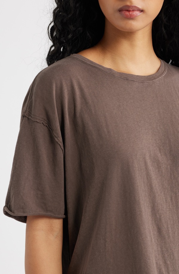 フリーピープル レディース トップス プルオーバー 労働者の一団素っ首 綿織物 Free People Nina Crewneck Cotton T-Shirt Doublespresso