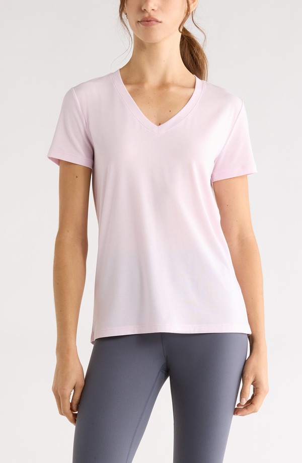 ゼラ レディース トップス Tシャツ Zella Breathe Active T-Shirt Pink Snow ピンク|ReVida 店