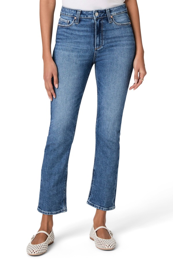 ページ レディース ボトムス ジーンズズボン下 引っ切り無い ご機嫌酉の方角 アンクル デニム PAIGE Cindy High Waist Ankle Straight Leg Jeans Monaco Mist