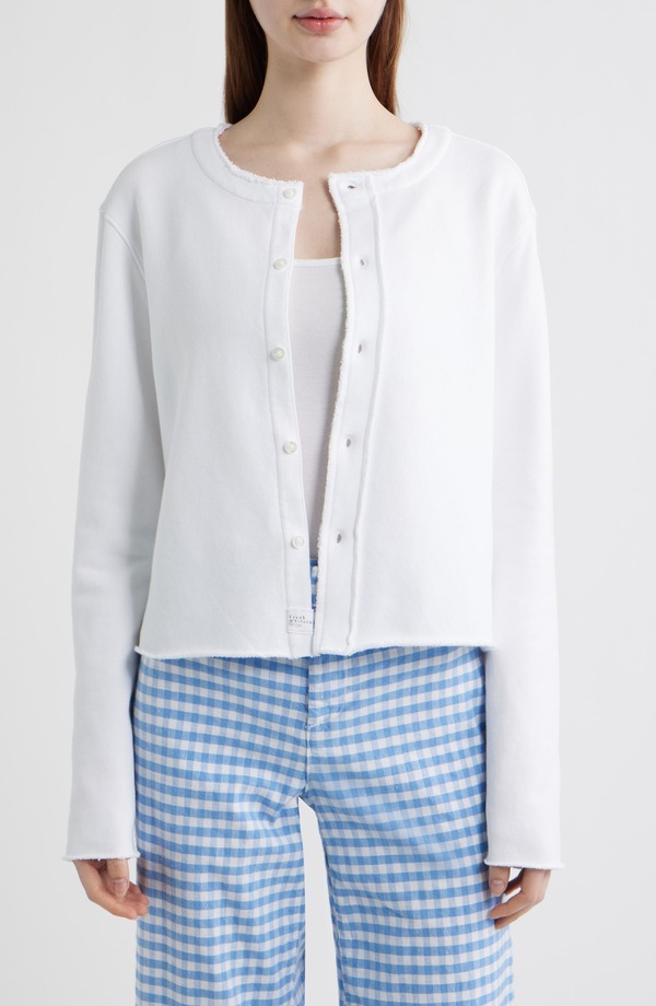 真っ正直 ＆ アイリーン レディース アウター パーカー・スウェット ジレー Frank \u0026 Eileen Jackie Shrunken Cardigan White 白いこと
