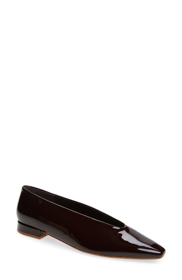 ジェフリー キャンベル レディース シューズ パンプス Jeffrey Campbell Hinted Pointed Toe Flat Coffee Patent 珈琲