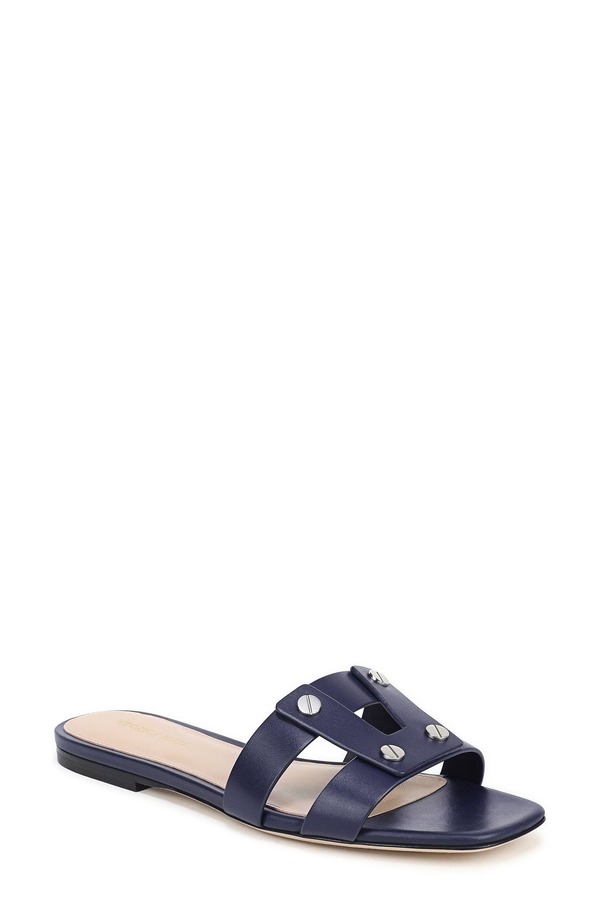 ヴェロニカ ベアード レディース シューズ サンダル Veronica Beard Via Slide Sandal Navy ネイビー｜ReVida 店