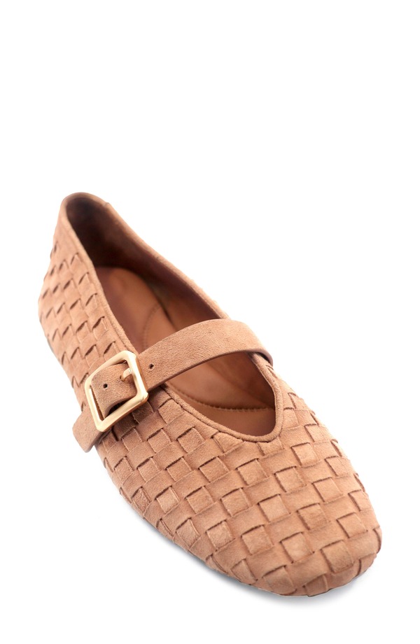 ジェントルソウルズ レディース シューズ パンプス Gentle Souls Winifred Woven Mary Jane Flat Camel Suede 駱駝
