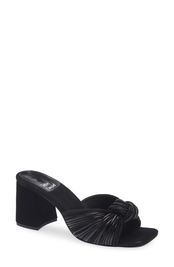 ジェフリー キャンベル レディース シューズ 踵 サンダル Jeffrey Campbell Melonger Slide Sandal Black Suede Combo 黒いこと