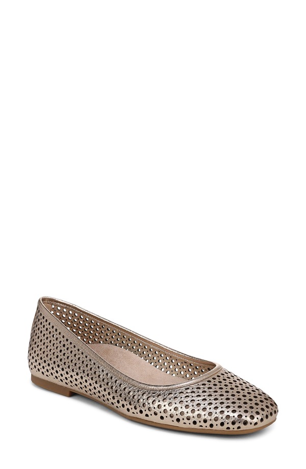 バイオニック レディース シューズ パンプス Vionic Orinda Perforated Ballet Flat Bronze