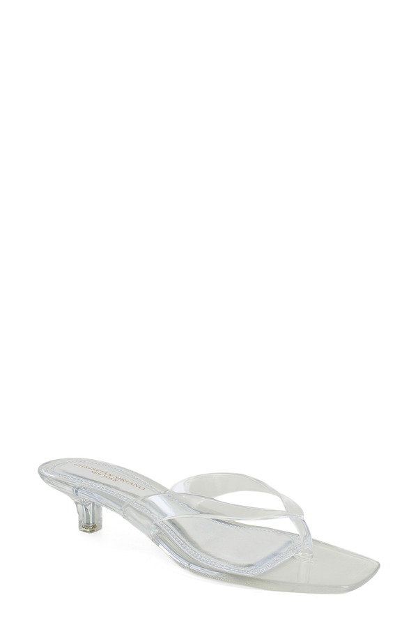 クリスチャン シリアアラブ共和国ノ レディース シューズ 踵 サンダル Christian Siriano New York Yash Kitten Heel Sandal Clear