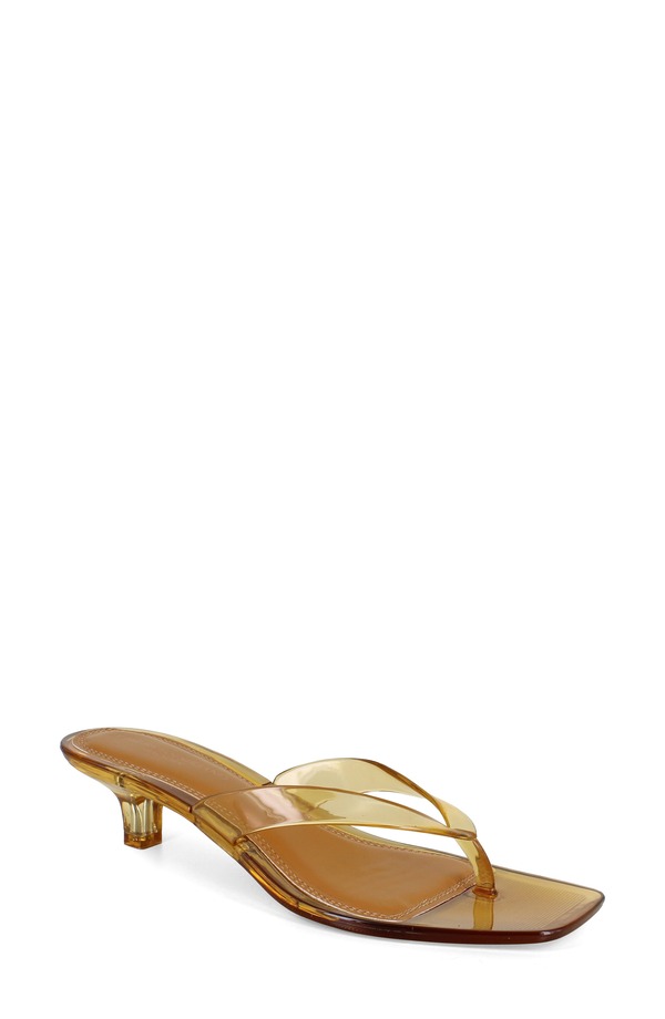 クリスチャン シリアアラブ共和国ノ レディース シューズ 踵 サンダル Christian Siriano New York Yash Kitten Heel Sandalight Brown 赤銅色