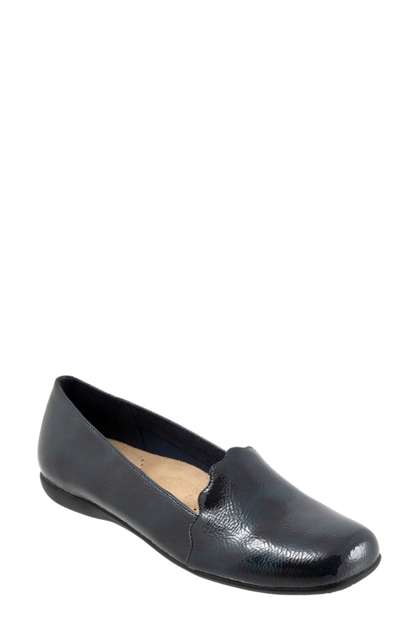 トロッターズ レディース シューズ パンプス Trottersage Flat Navy Patent 米国海軍