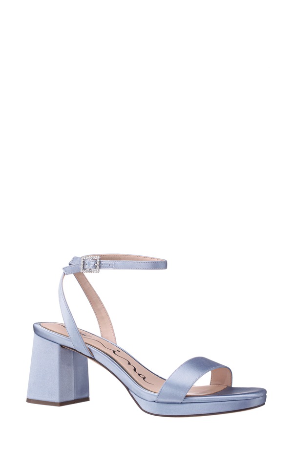 ニナ レディース シューズ 踵 サンダル アンクル Nina Bergen Ankle Strap Sandal Icy Blue 青色