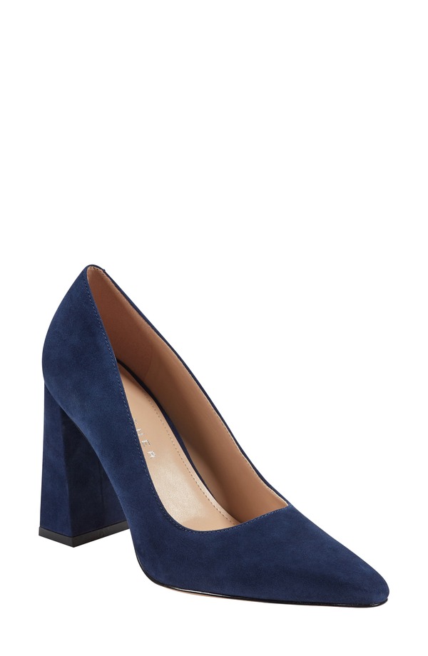 目じるし・フィッシャー レディース シューズ パンプス Marc Fisher LTD Minny Pointed Toe Pump Medium Blue 青み