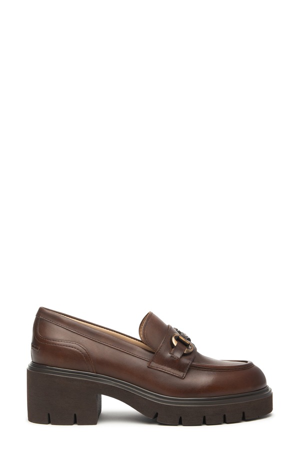 ネーロ ジャルディーニ レディース シューズ スリッポン・ローファー NeroGiardini Lug Sole Loafer Dark Brown 赤銅色
