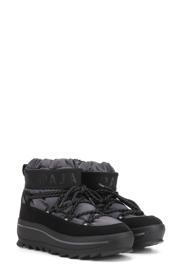 パジャール レディース シューズ ブーツ・レインブーツ プラットホーム ミニ アンクル Pajar Galaxy Mini Waterproof Platform Ankle Bootie Anthracite