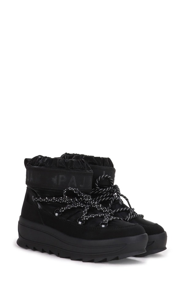 パジャール レディース シューズ ブーツ・レインブーツ プラットホーム ミニ アンクル Pajar Galaxy Mini Waterproof Platform Ankle Bootie Black 黒いこと