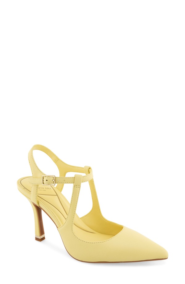 ケネスコール レディース シューズ パンプス アンクル Kenneth Cole Romi Ankle Strapointed Toe Pump Butter Yellow イエロー｜ReVida 店
